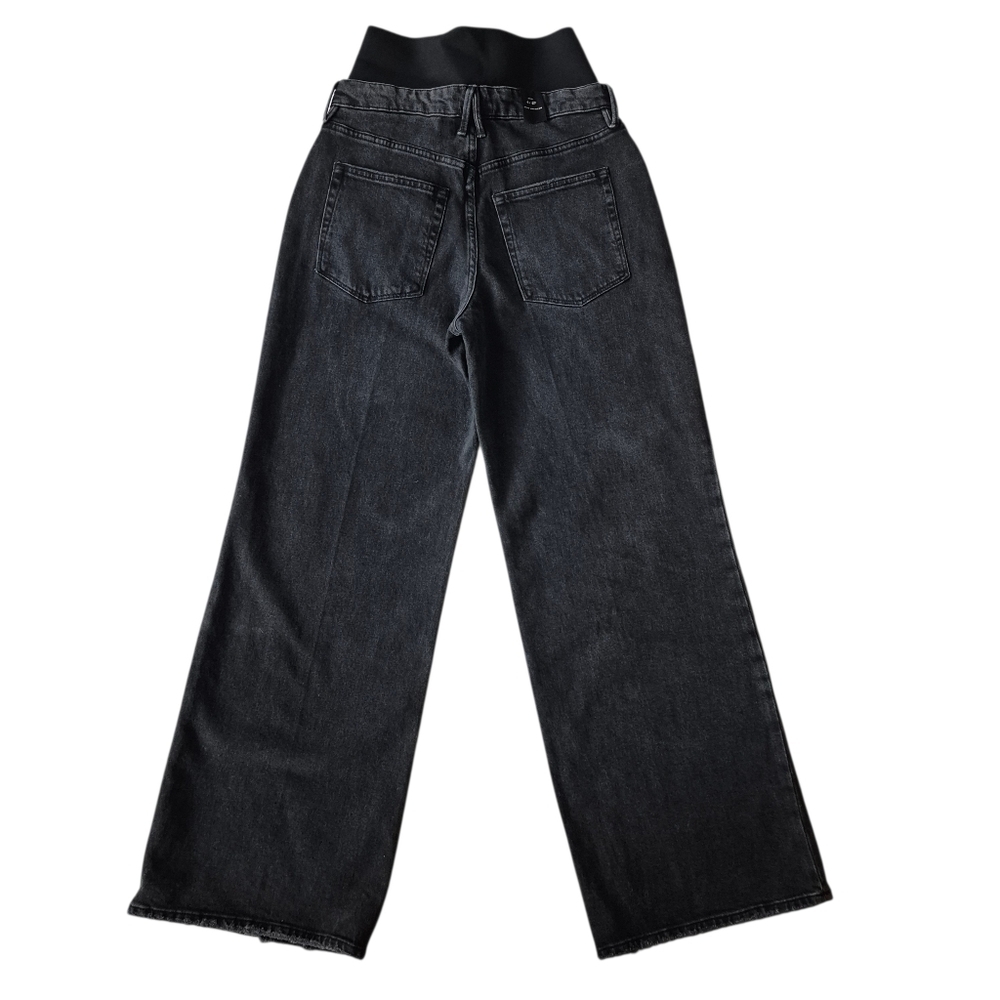 Good American Wide Leg Solution Jeans Built In Elastic Compression Panel - Picture 6 of 14